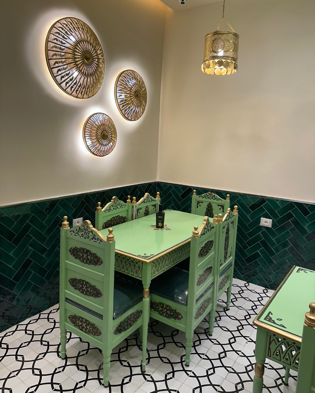 Intérieur du restaurant Le Grand Vert